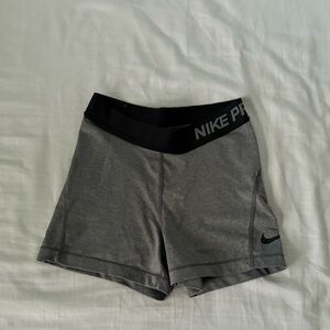 Nike Pro Women's Gray Athletic Shorts
